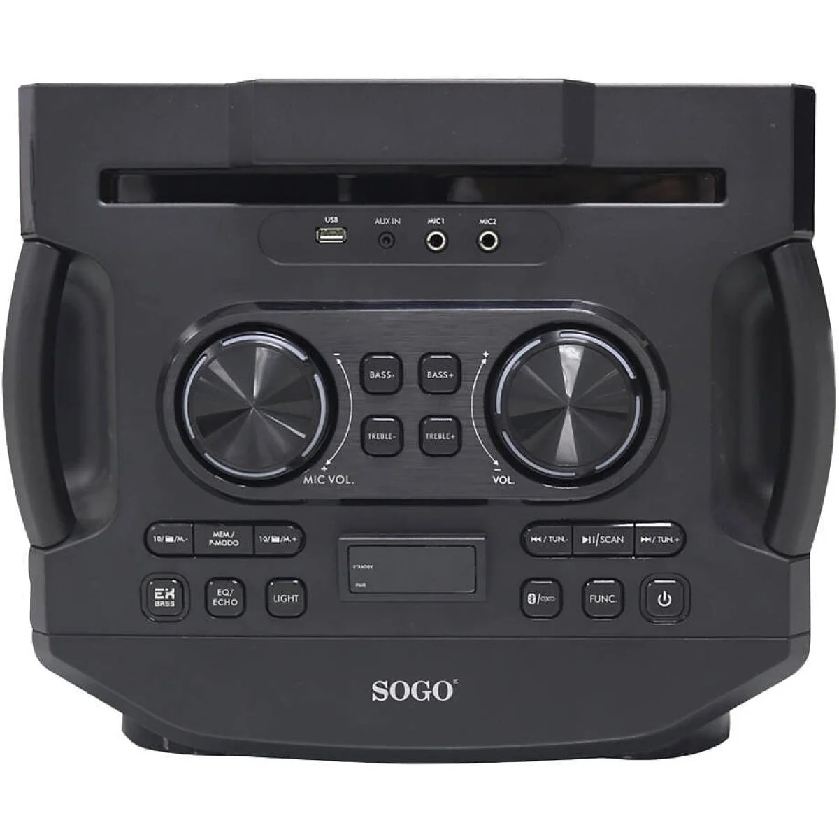 Altavoz Sogo Bluetooth 2x12" con Tweeter 200 W TWS Negro