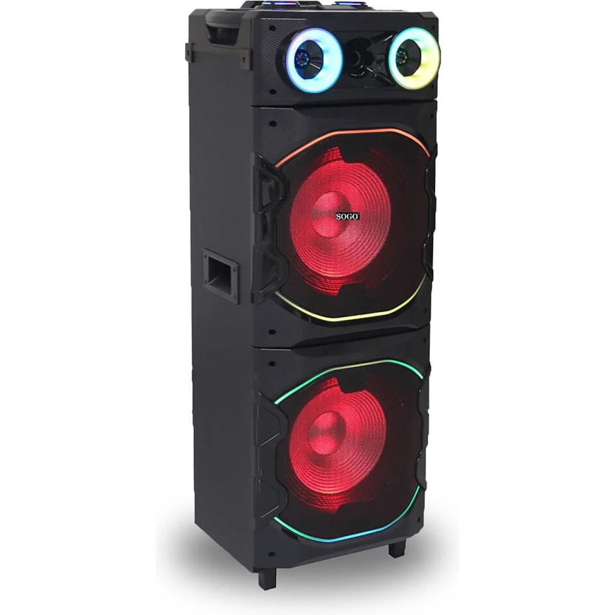 Altavoz Sogo Bluetooth 2x12" con Tweeter 200 W TWS Negro