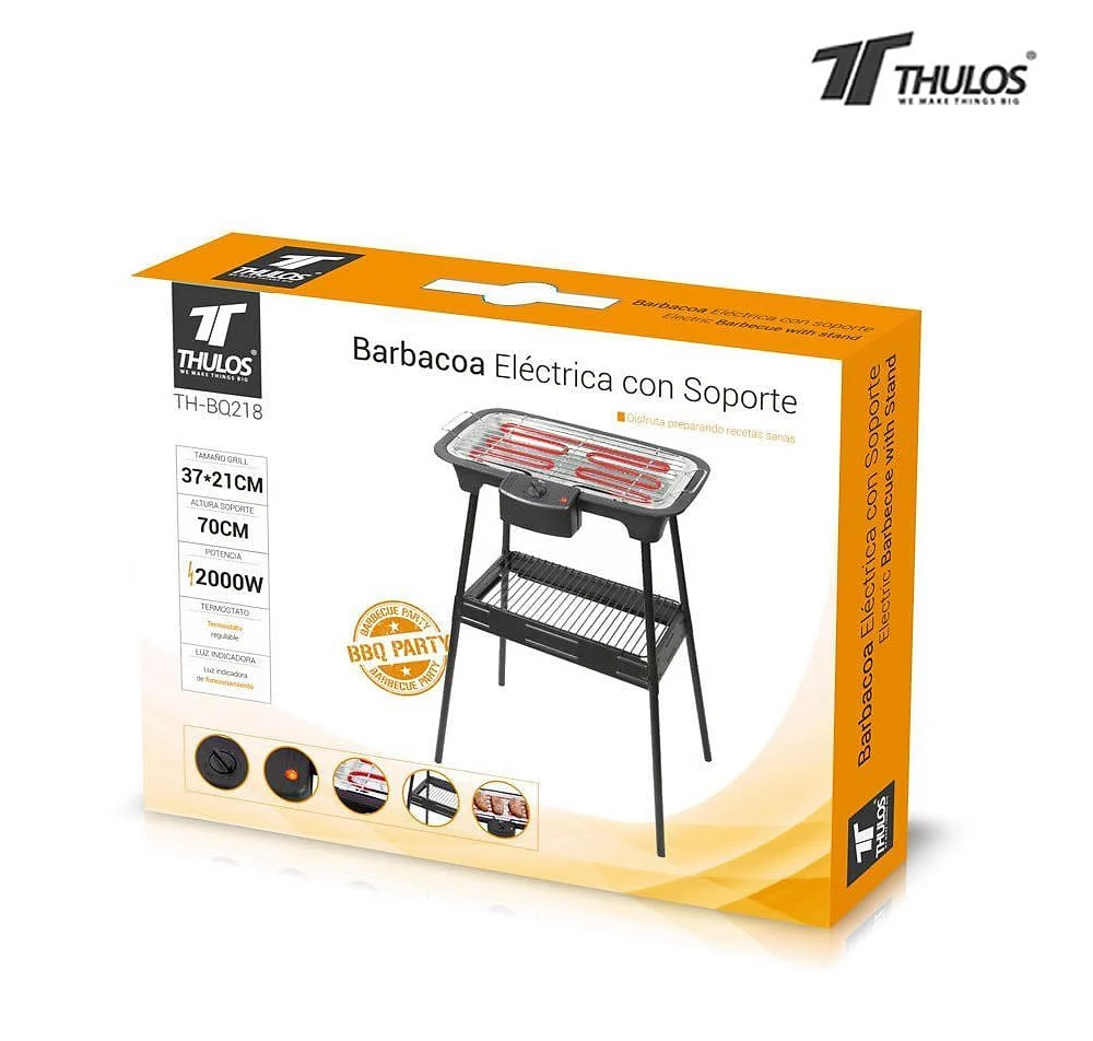 Barbacoa eléctrica Thulos TH-BQ218 con soporte