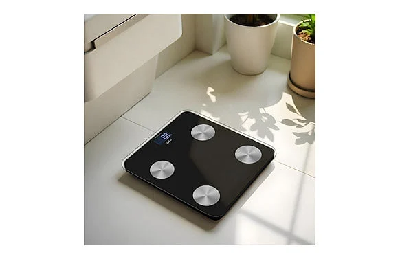 Báscula Baño Jata HBAS1155 Analizador Corporal 180 kg Alta Precisión Negra