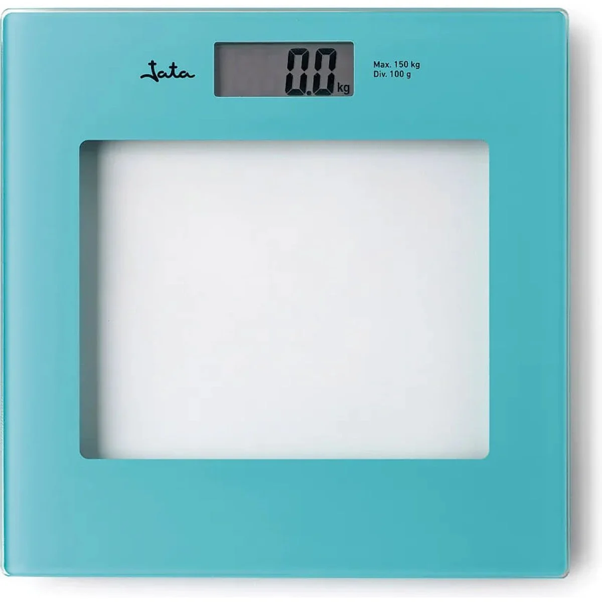 Báscula de baño Jata HBAS1290 Cristal Turquesa 150 kg Alta Precisión