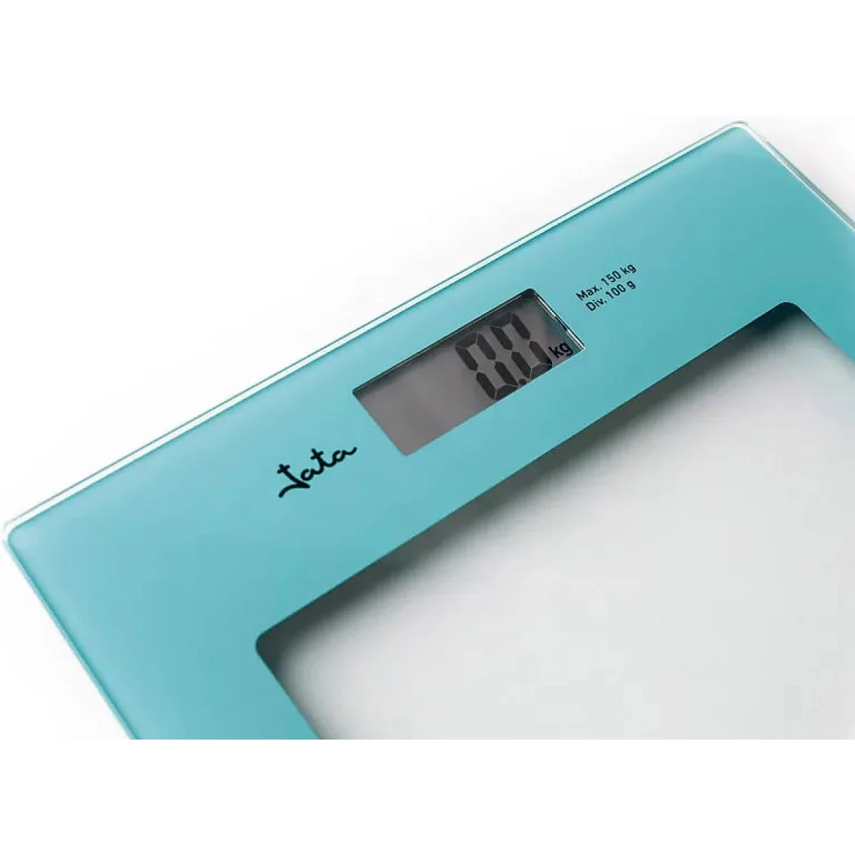 Báscula de baño Jata HBAS1290 Cristal Turquesa 150 kg Alta Precisión
