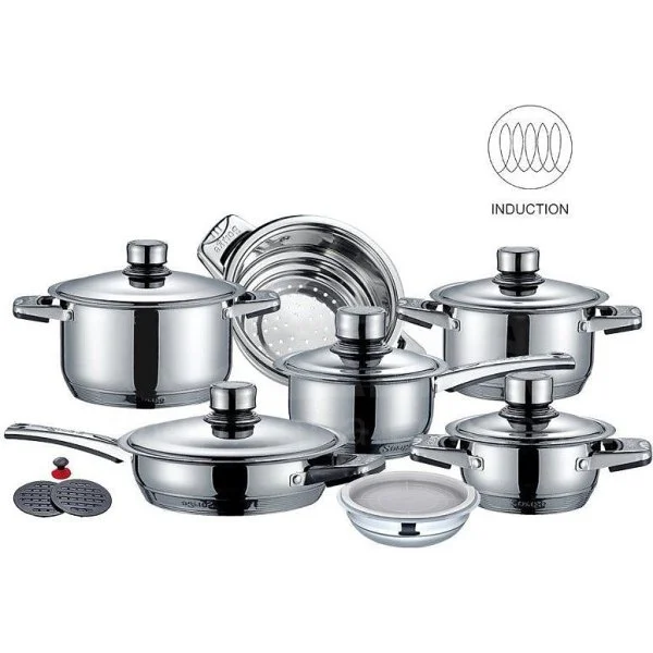 Batería Cocina Silvano 16 Piezas Acero