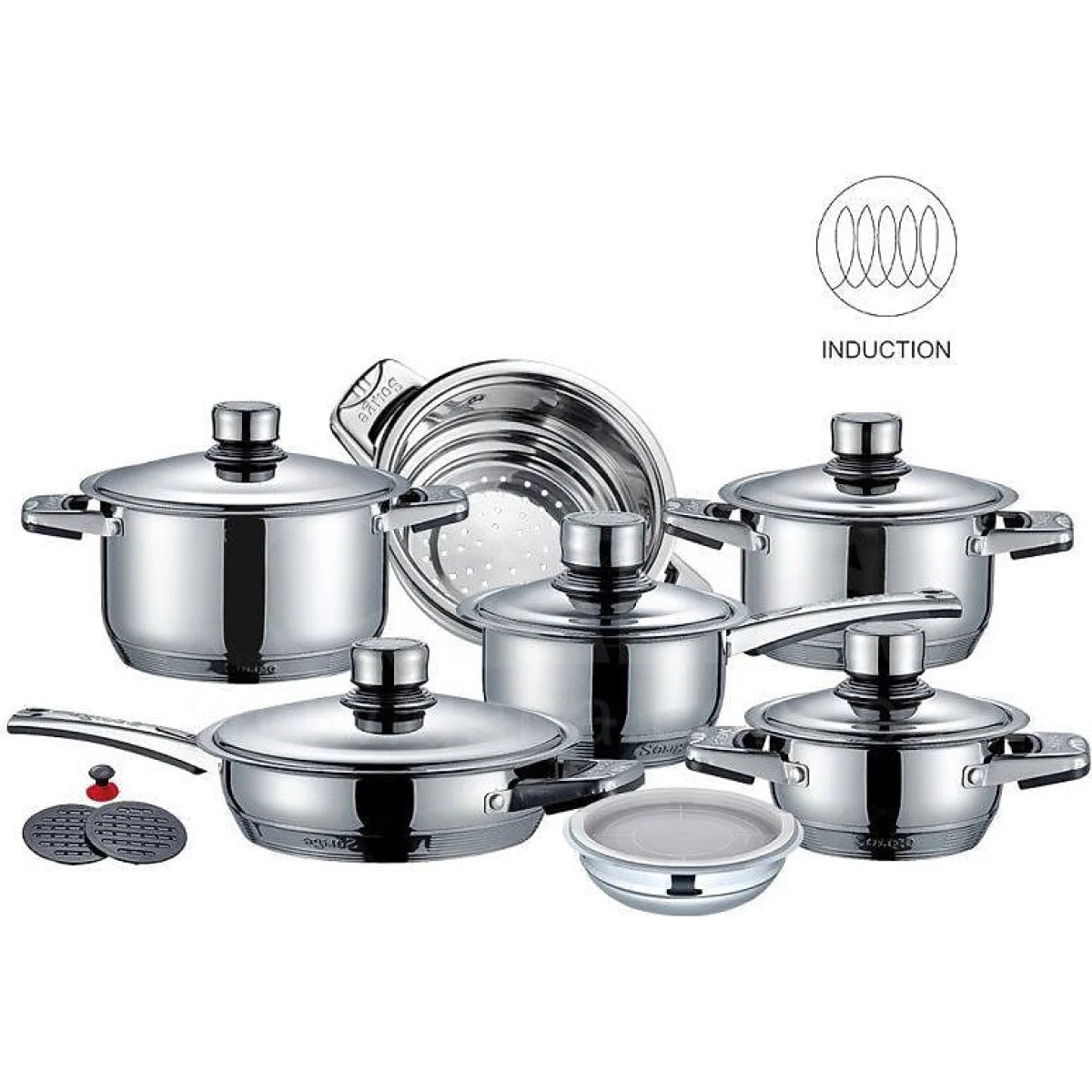 Batería de cocina Silvano 8 piezas Acero Inox