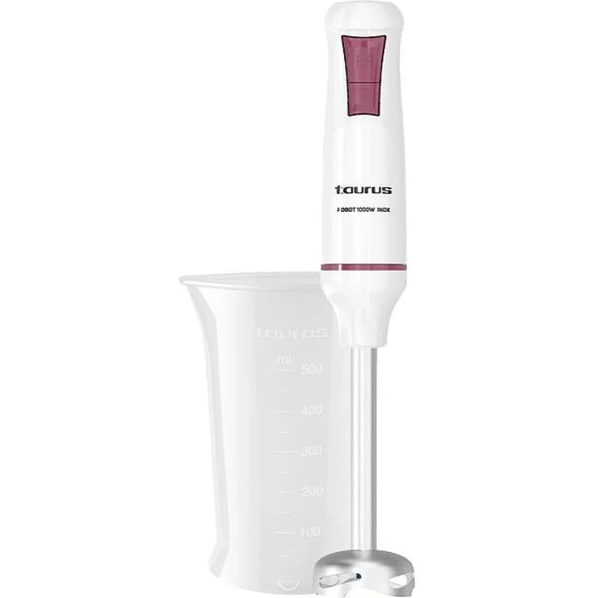 Batidora Varilla Taurus Robot 1000 Inox + Vaso Lila