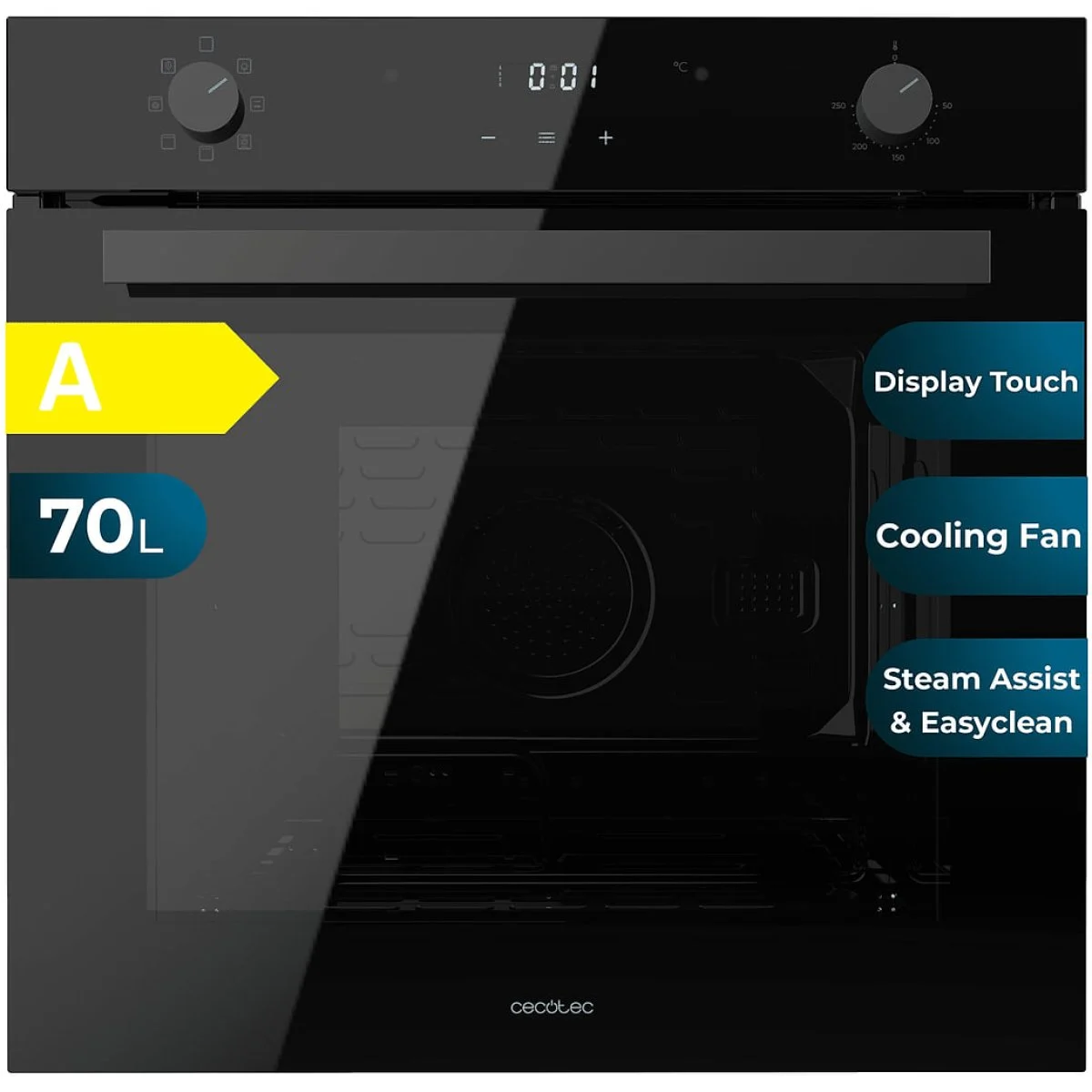 Horno Multifunción Cecotec Bolero Hexa M226001 70L 2800W Clase A Negro