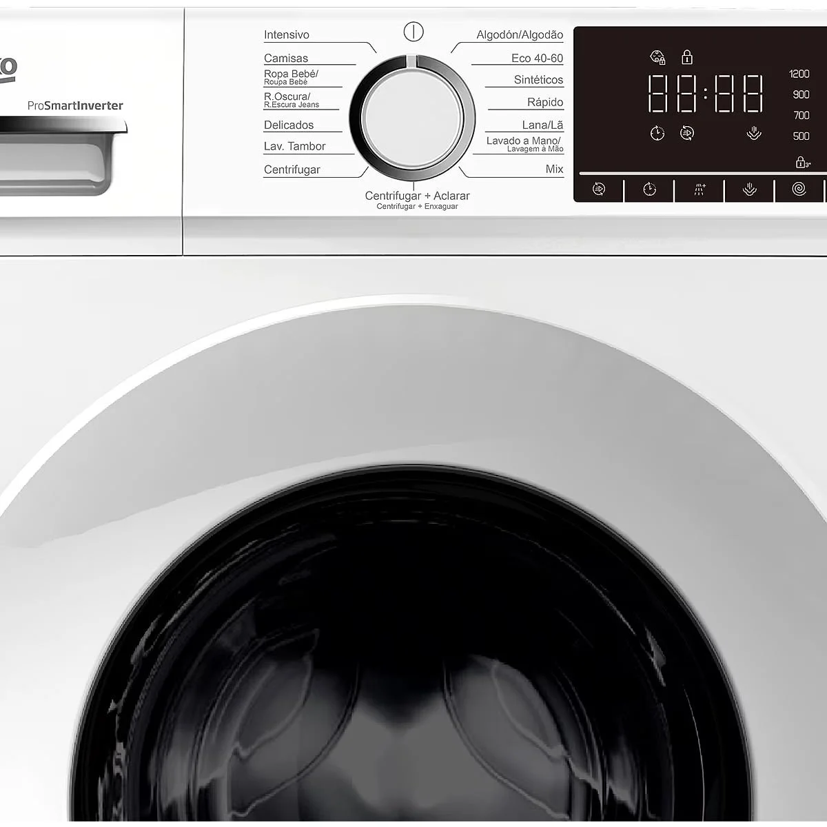 Lavadora Beko B1XW862WSPT 8 Kg 1200 rpm Clase A Vapor Blanca