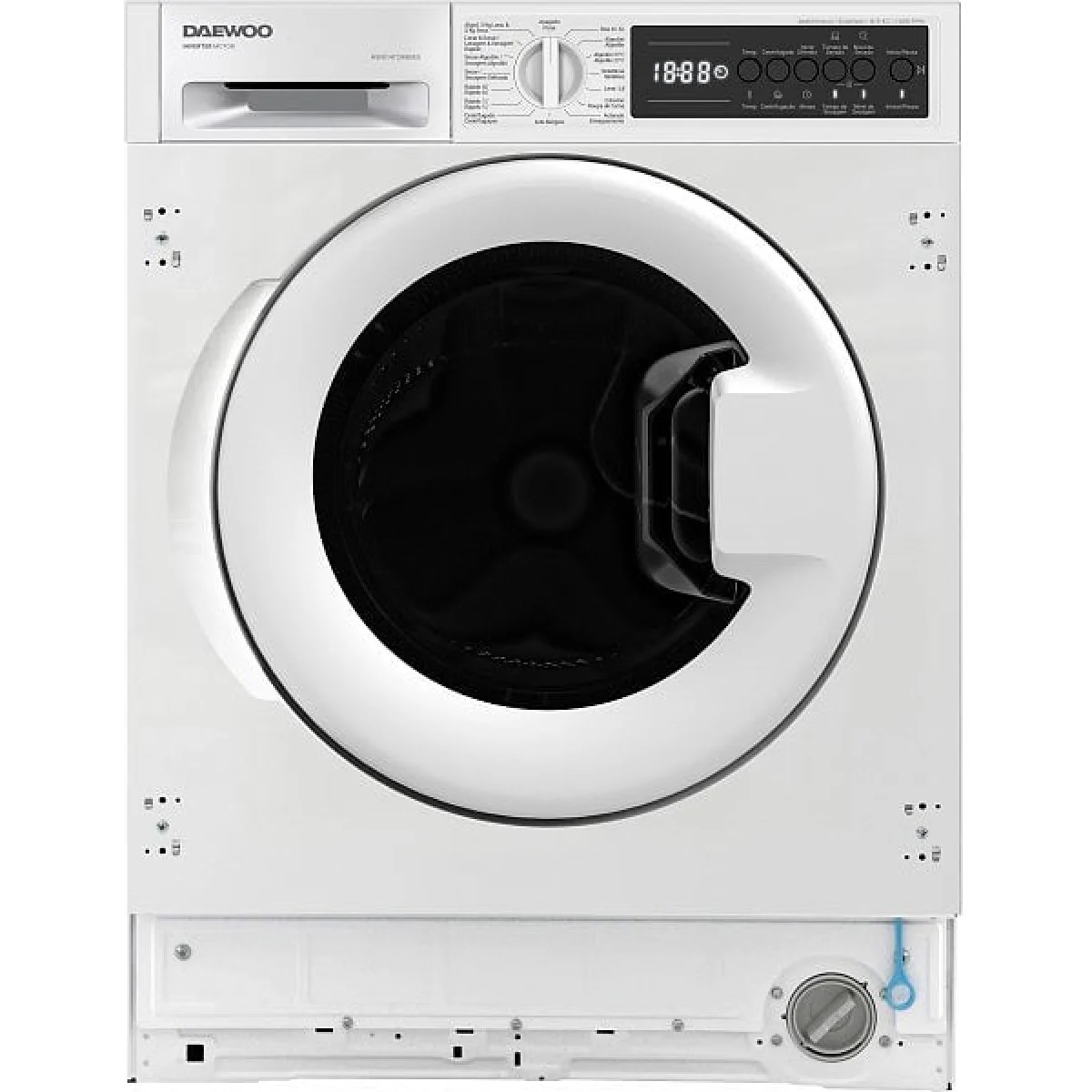 Lavadora Secadora Daewoo WDI814T2WB0ES 8 Kg 1200 rpm Integrable