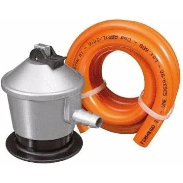 Kit Butano Garcima Regulador + Manguera 1,5 m Abrazaderas