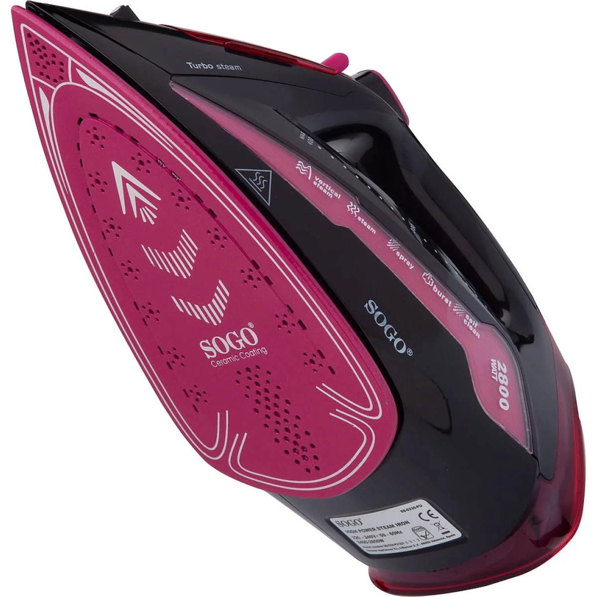 Plancha Vapor Sogo Cerámica 2800W Lila