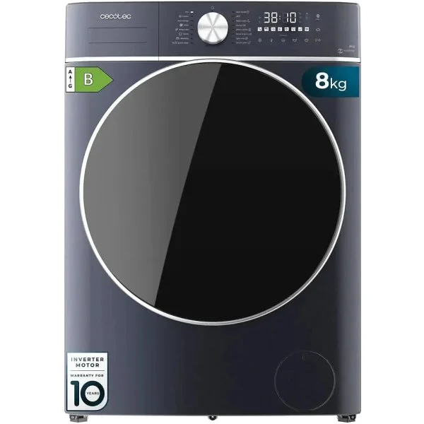 Lavadora Secadora Cecotec Bolero Wash&Dry 8580 Inverter 8 Kg 5 Kg 1400 rpm Clase B Titanium