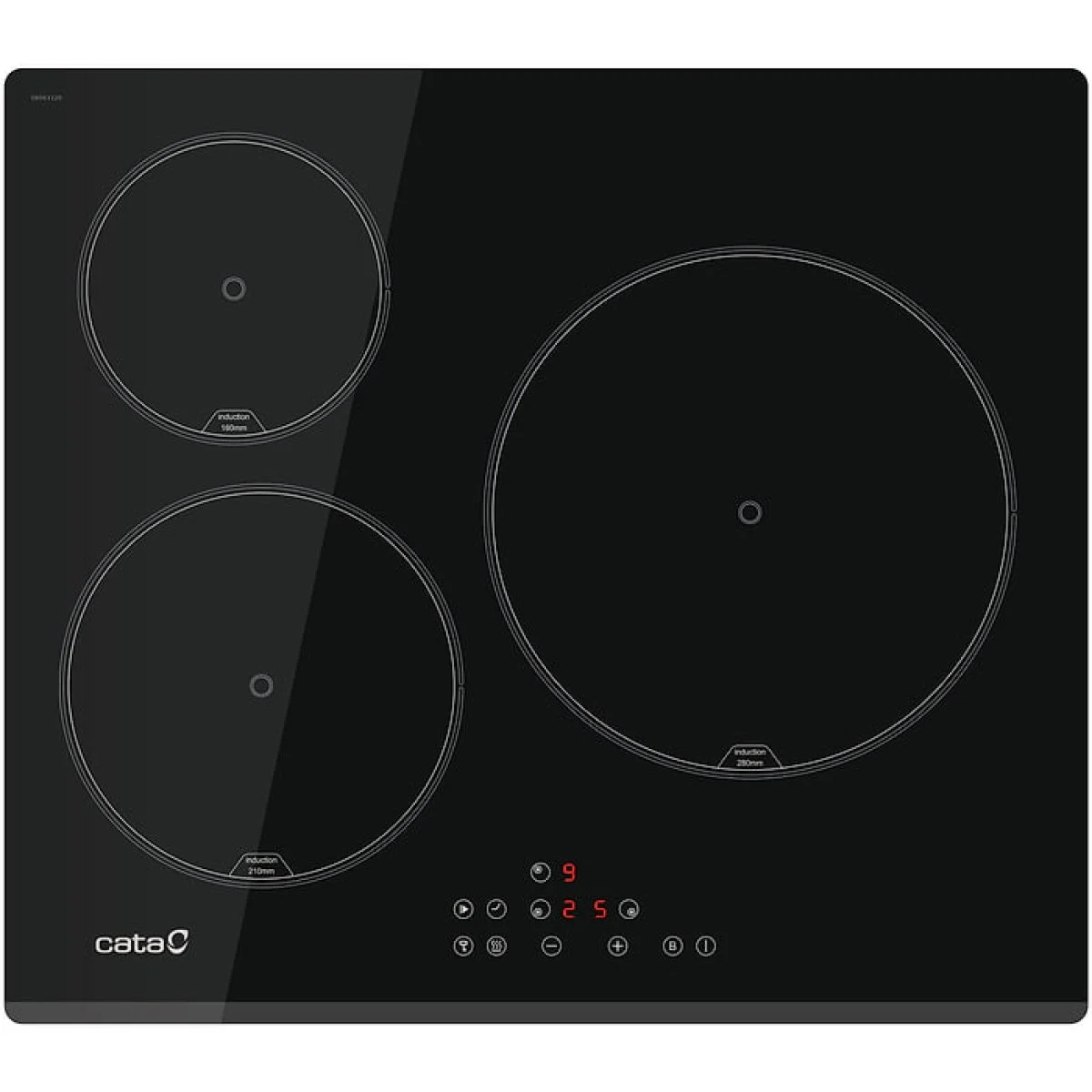 Encimera Inducción Cata IB6303E2BK 3 Fuegos 7100 W Negra