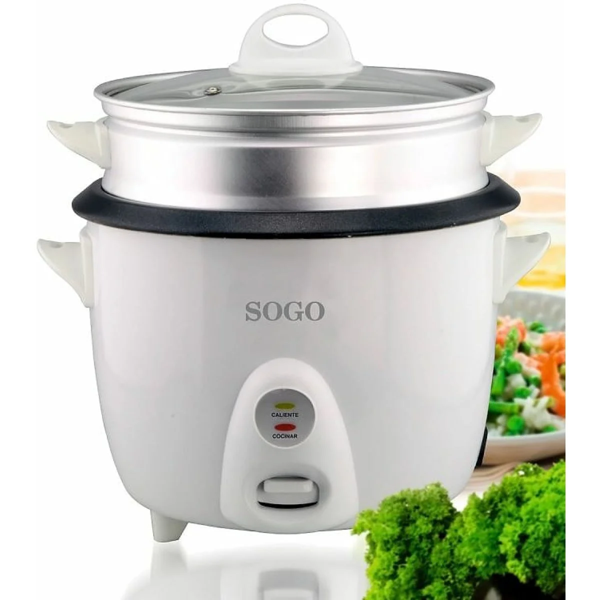 Arrocera eléctrica Sogo SS10065 1.5 L 500 W Blanco