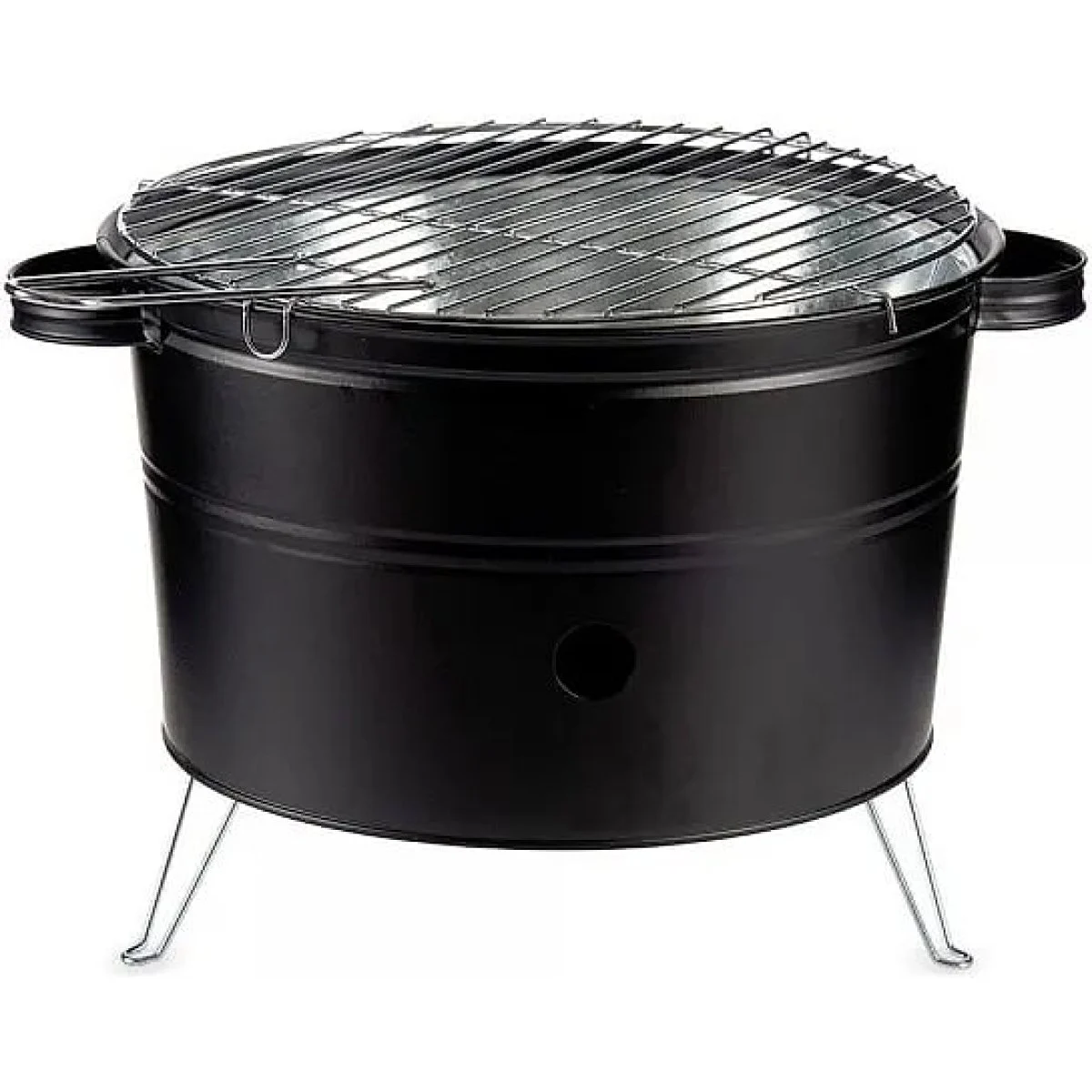 Barbacoa portátil redonda Balay 35 cm Negra