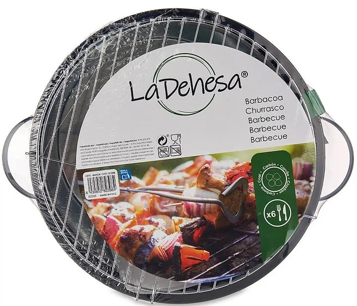 Barbacoa portátil redonda Balay 35 cm Negra