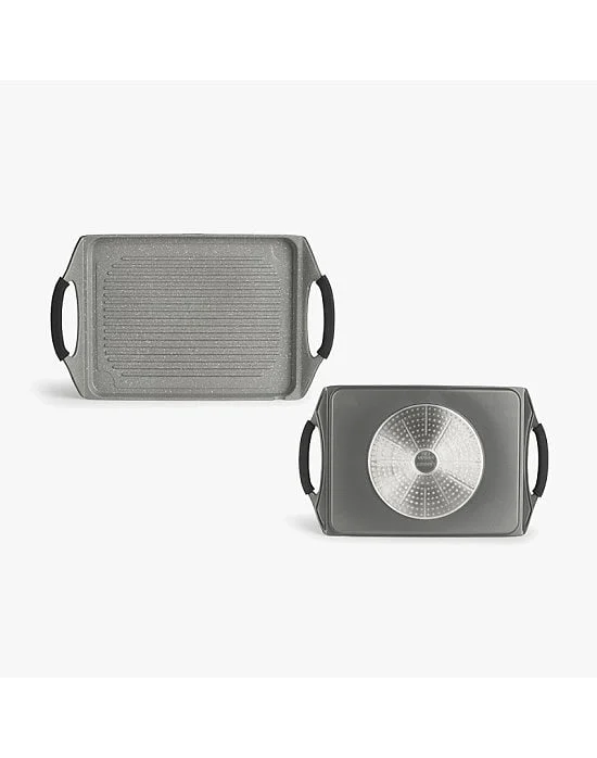 Plancha Asar Kinvara Plana Gris 34x26 Aluminio Fundido