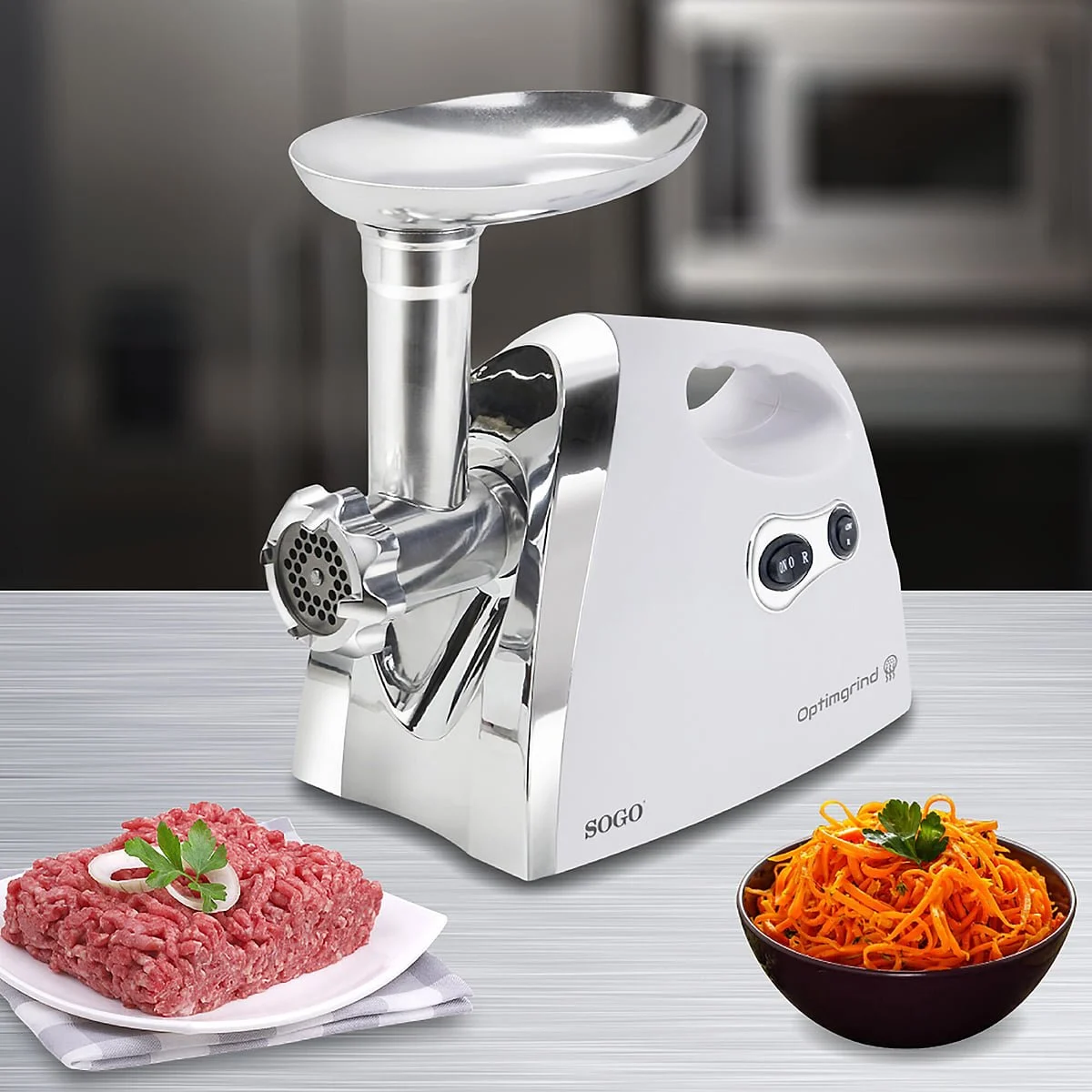 Picadora de Carne Sogo 1200 W Semi Blanco