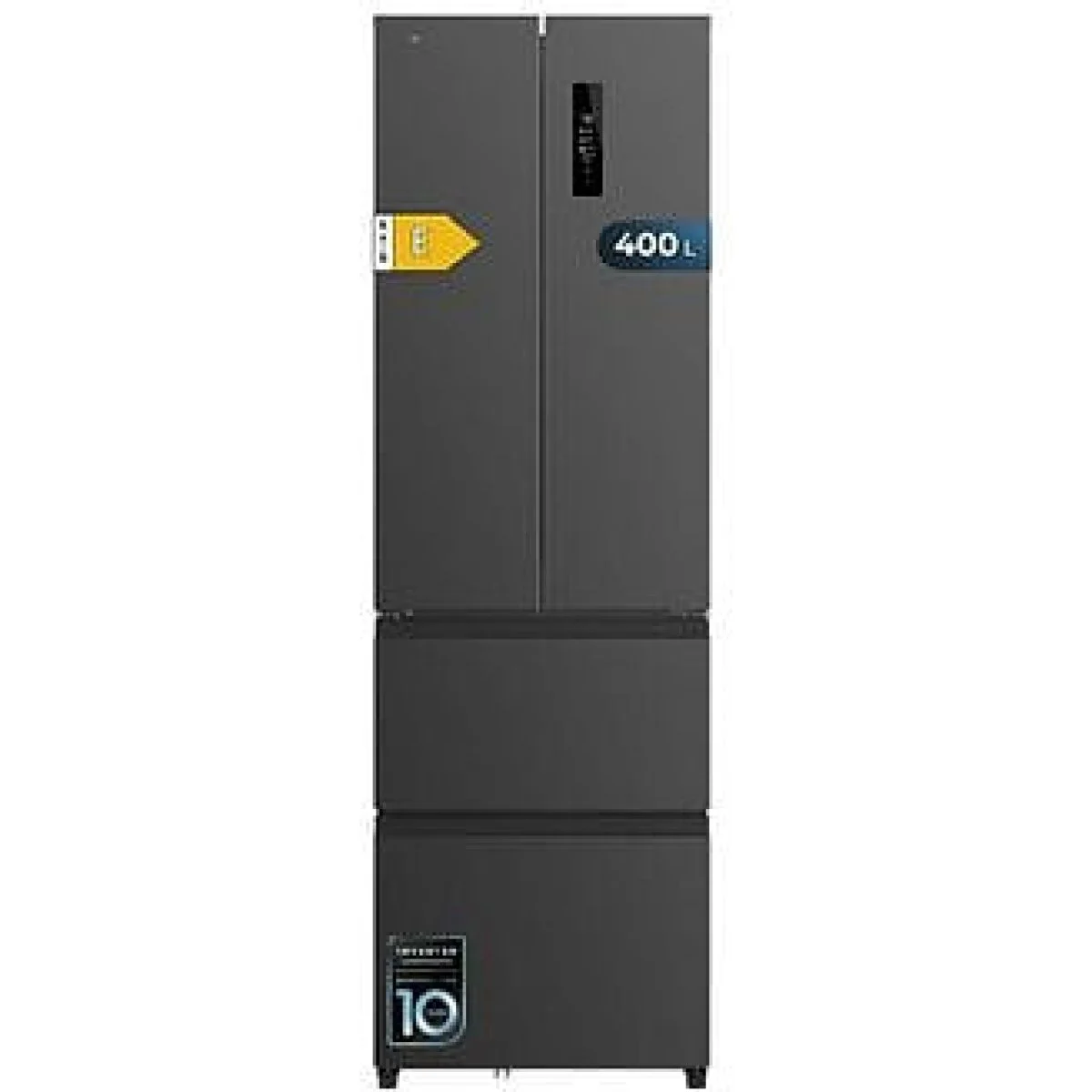 Frigorífico Cecotec Francés 4P 191x60 Dark Inox