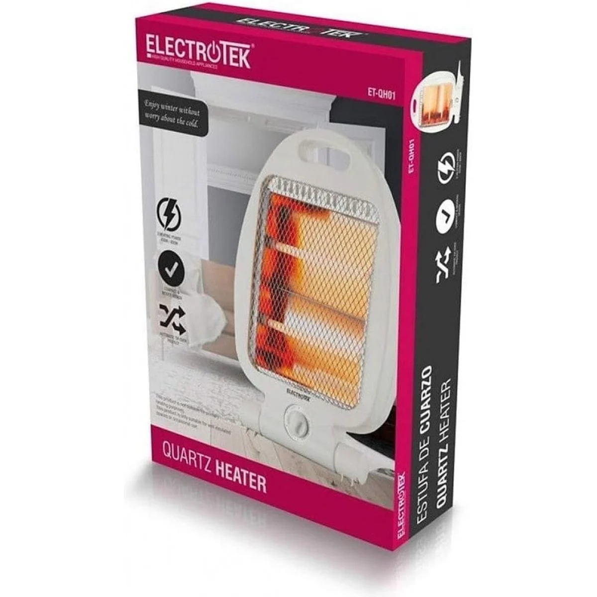 Estufa Cuarzao Electrotek ET-QH01 2 Barras