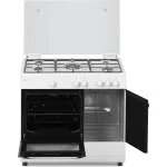 Cocina Gas Nevir NVR-CB5PHW 90 cm 5 Fuegos Horno Blanco