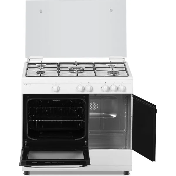 Cocina Gas Nevir NVR-CB5PHW 90 cm 5 Fuegos Horno Blanco