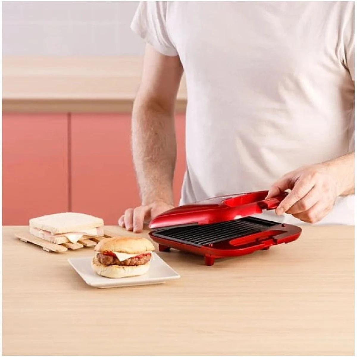 Sandwichera Solac Buon Panini II 750 W Roja