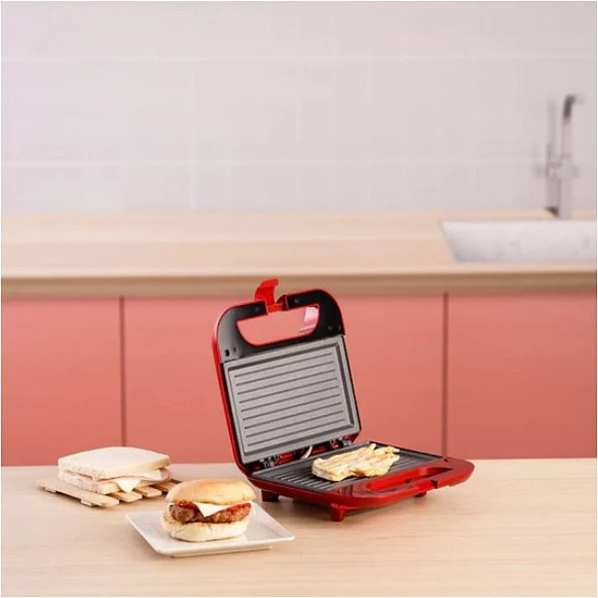 Sandwichera Solac Buon Panini II 750 W Roja