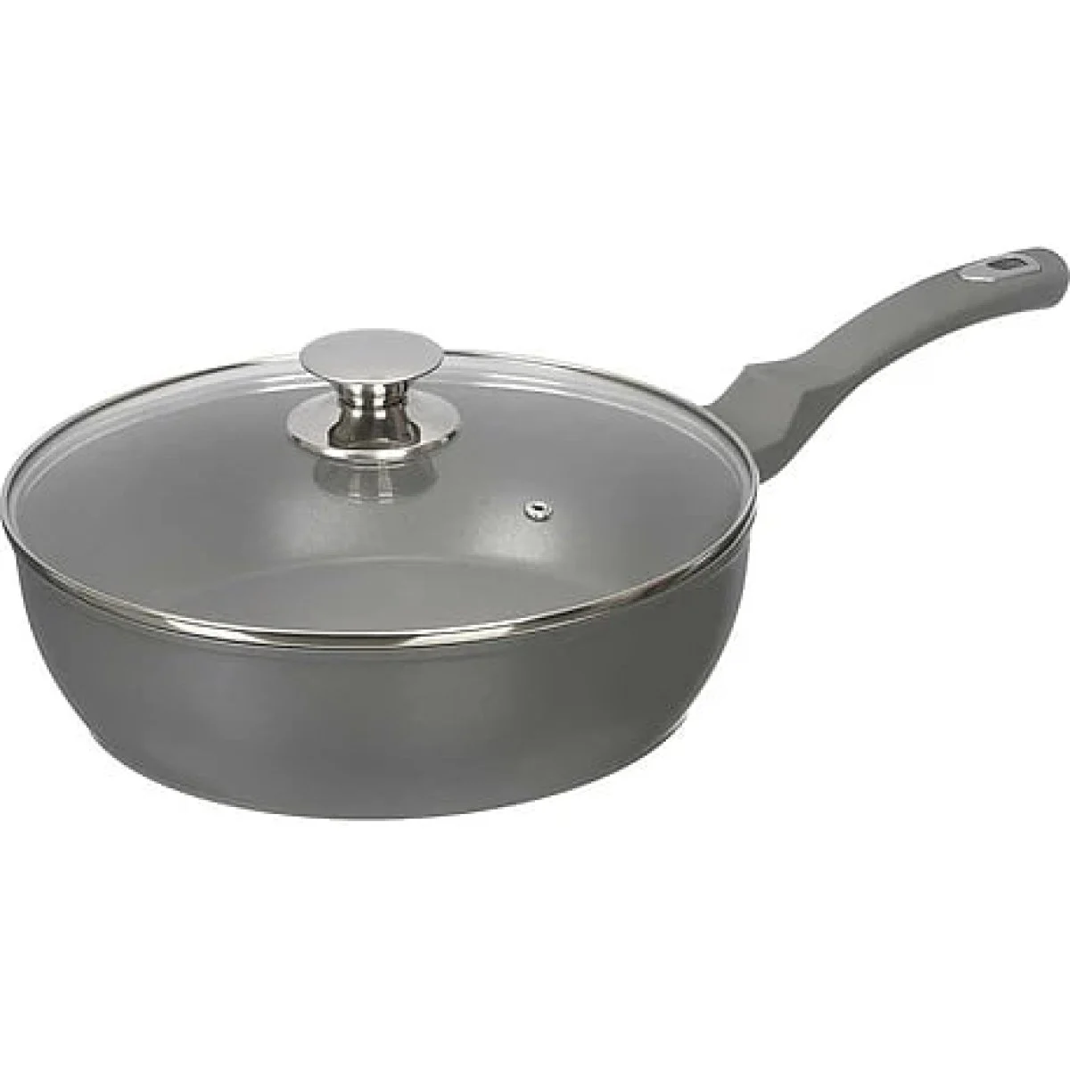 Sartén Kinvara 28 cm Aluminio Forjado Gris con Tapa