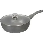 Sartén Kinvara 28 cm Aluminio Forjado Gris con Tapa