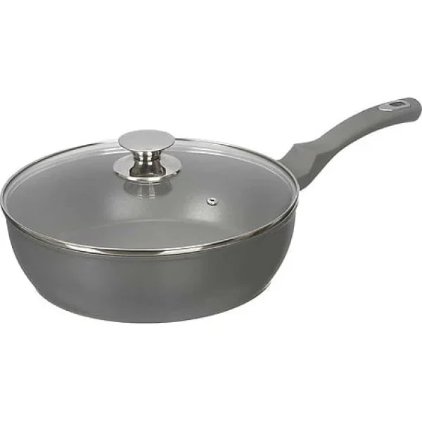 Sartén Kinvara 28 cm Aluminio Forjado Gris con Tapa