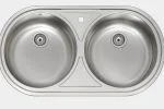 Fregadero VG Practic Lujo 2 Senos Redondo 84x44 cm Inox