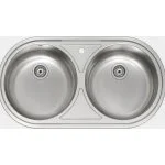 Fregadero VG Practic Lujo 2 Senos Redondo 84x44 cm Inox