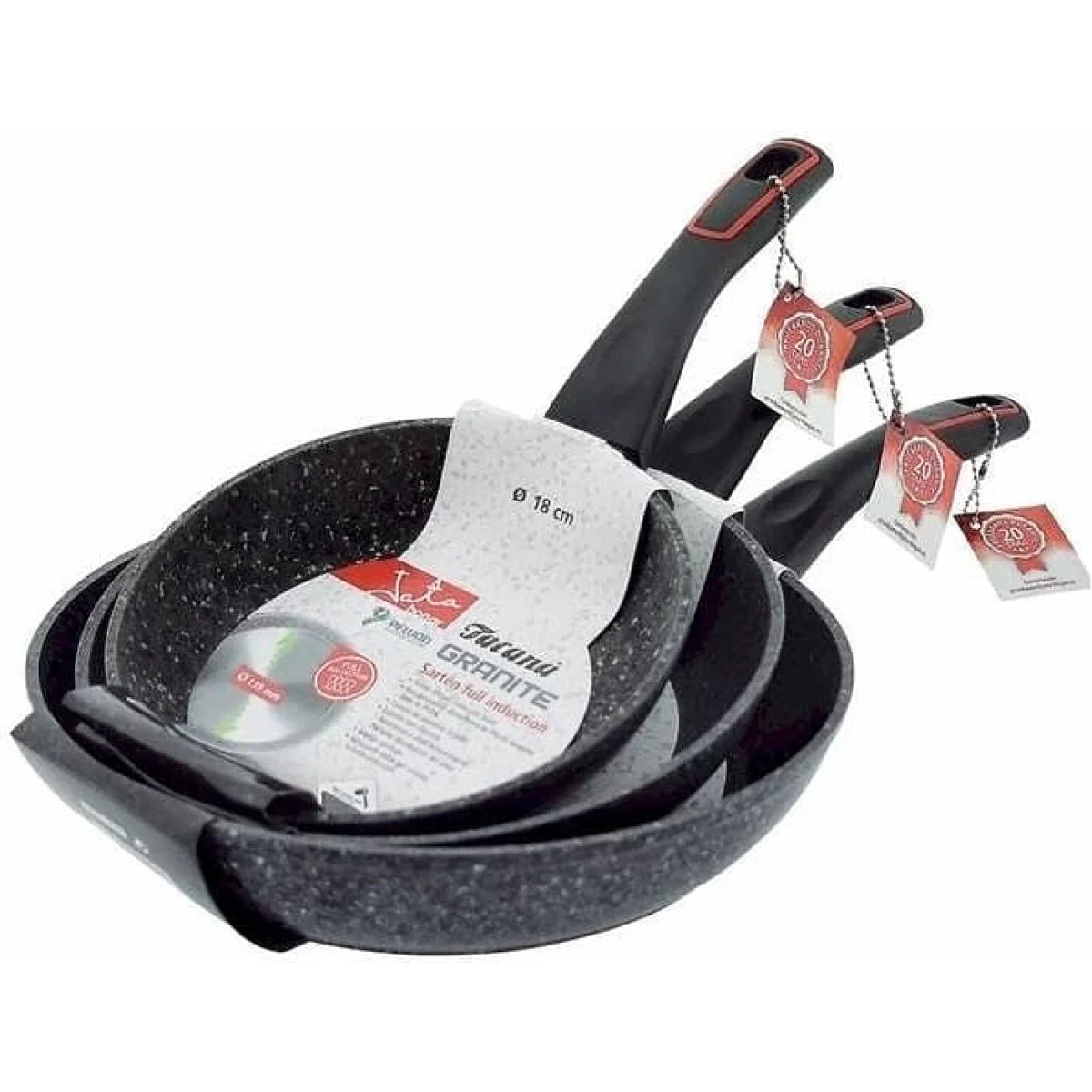 Set 3 Sartenes Jata HSAR2403 18+22+26 cm Aluminio Forjado Inducción