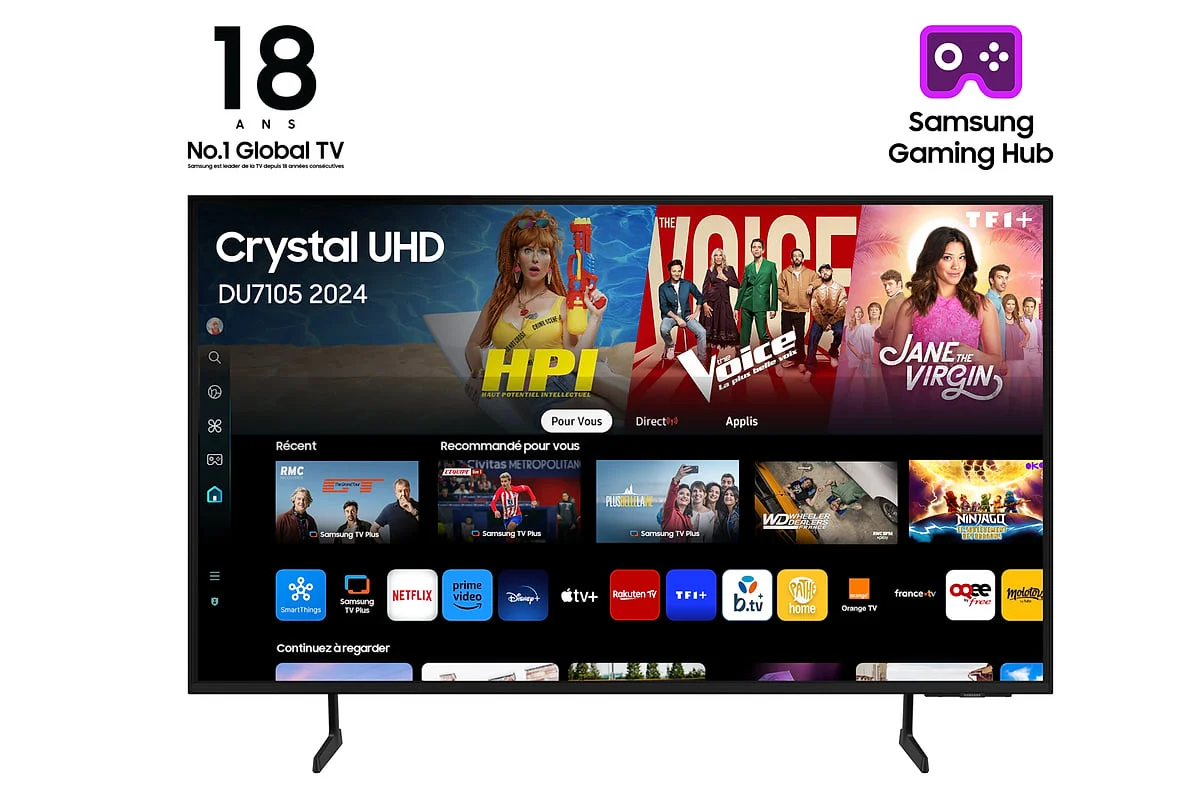 Pantalla LED Samsung 43" 4K Smart TV Cristal