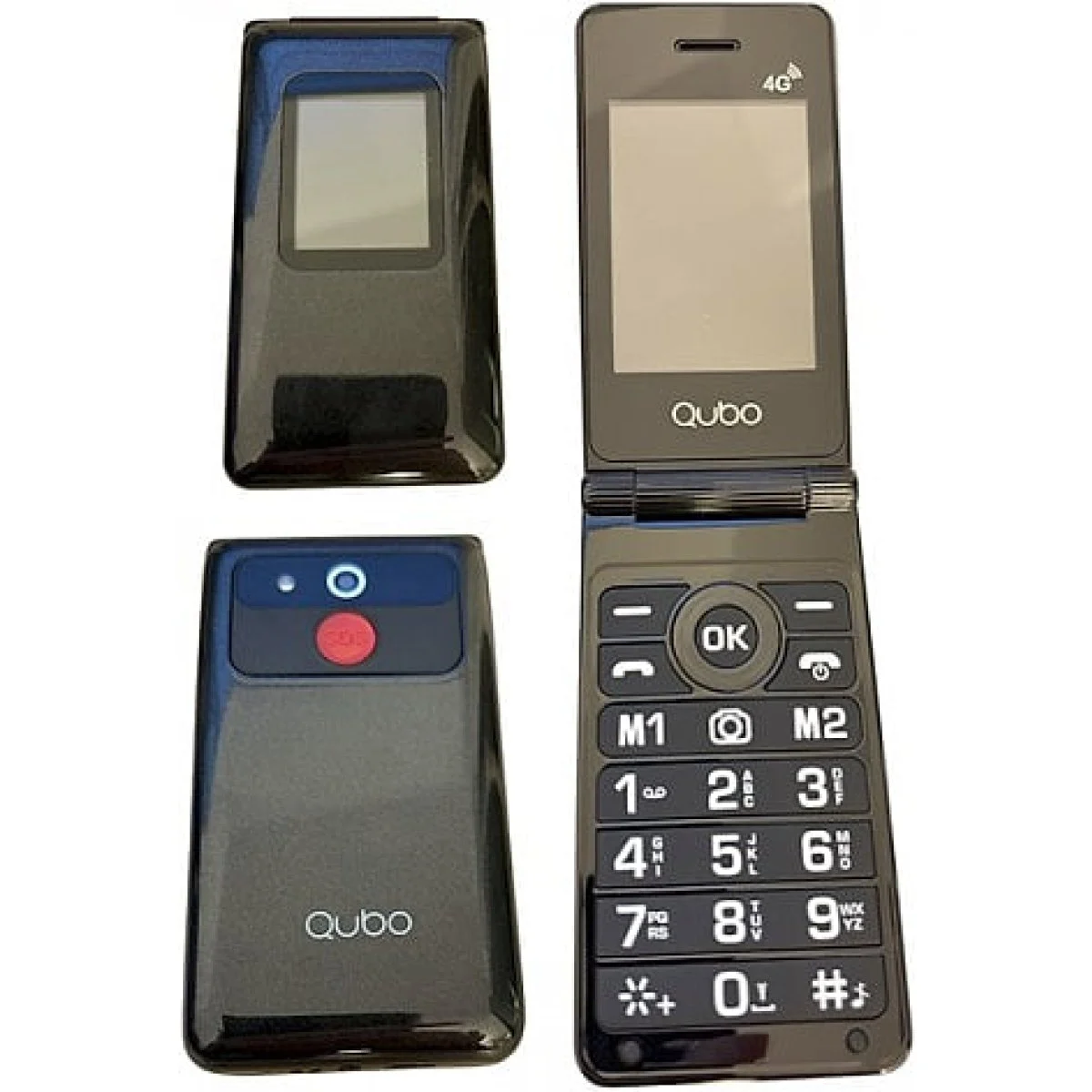 Teléfono móvil Qubo P-220RD 4G 2,8" 1000 mAh Cámara 0,3 MP Negro