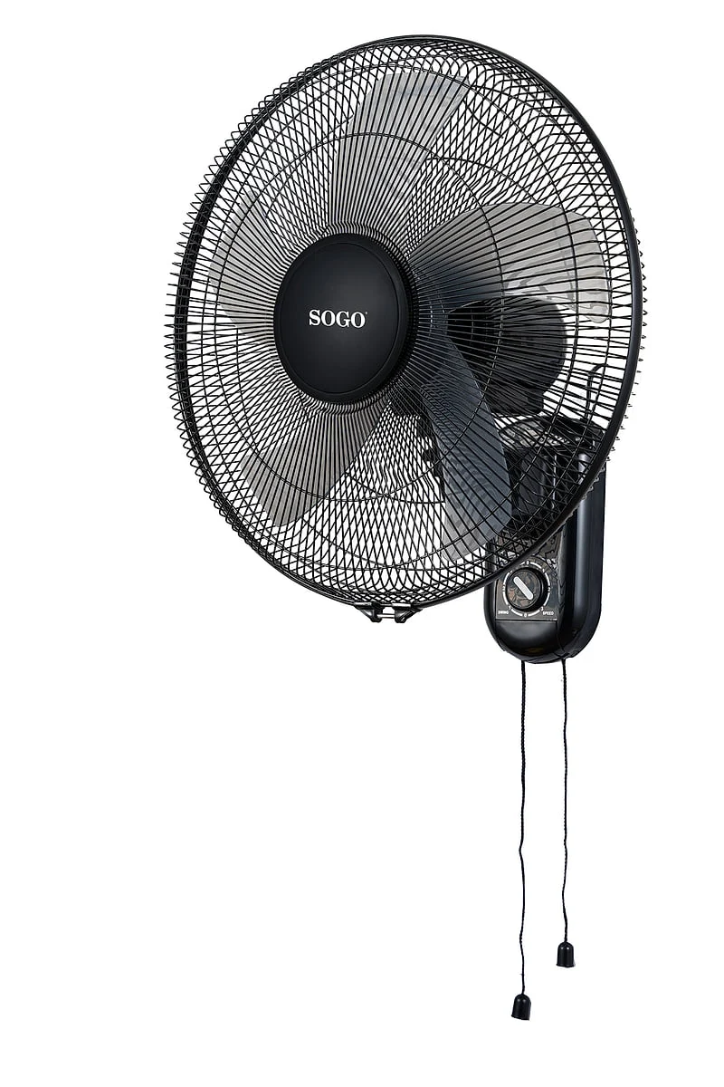 Ventilador de Pared Sogo SS21320 40 cm 50W Oscilante Negro