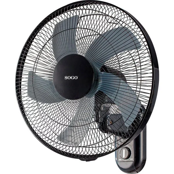 Ventilador de Pared Sogo SS21320 40 cm 50W Oscilante Negro