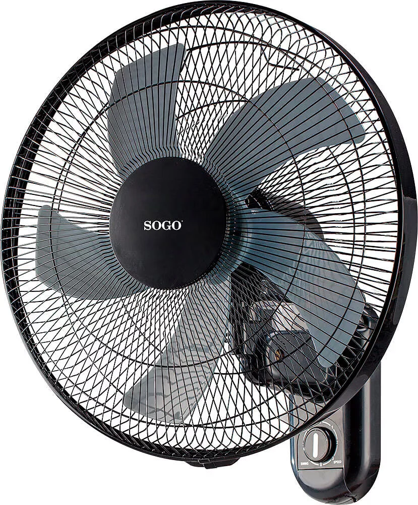 Ventilador de Pared Sogo SS21320 40 cm 50W Oscilante Negro