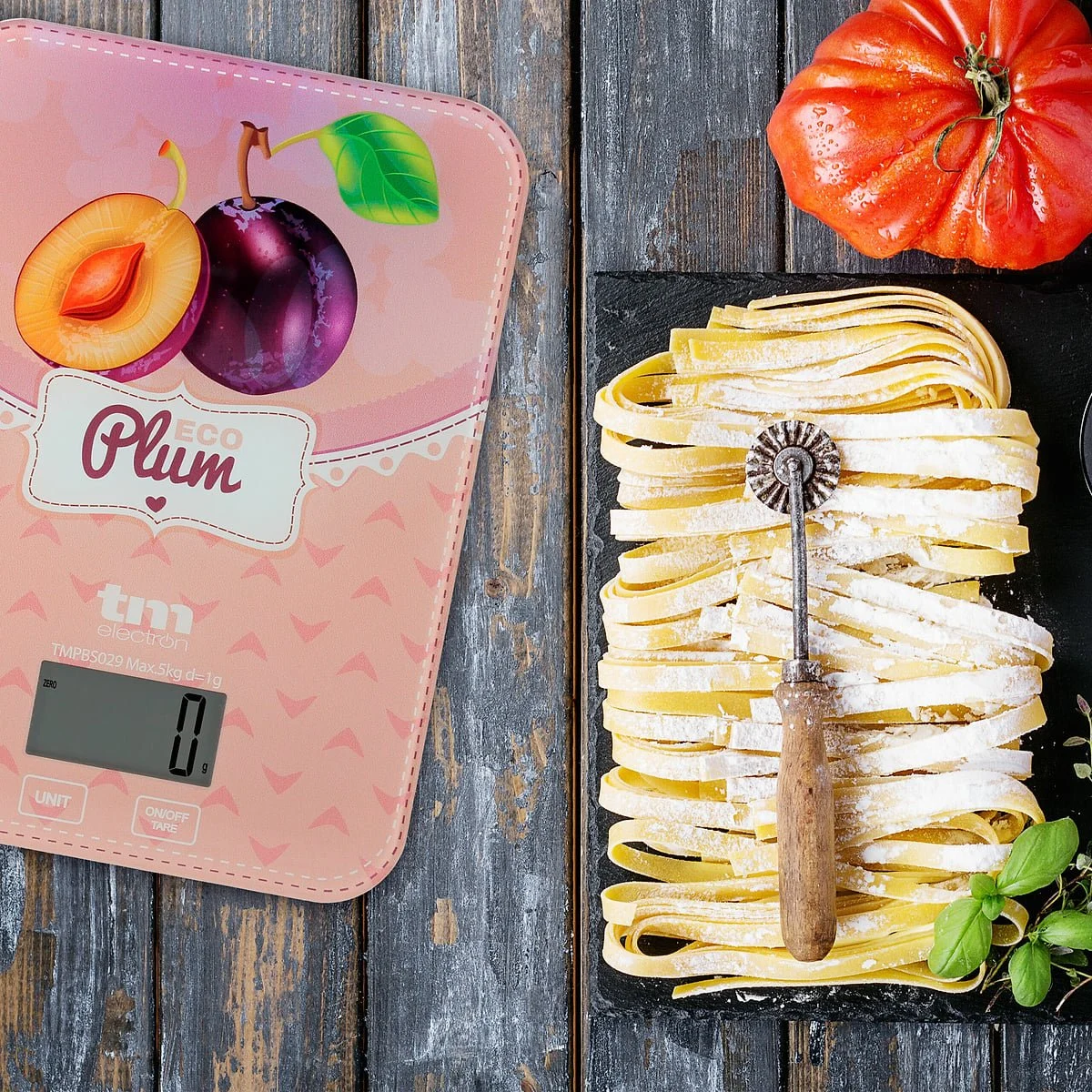 Báscula de cocina TM Digital 5 Kg Color Ciruela
