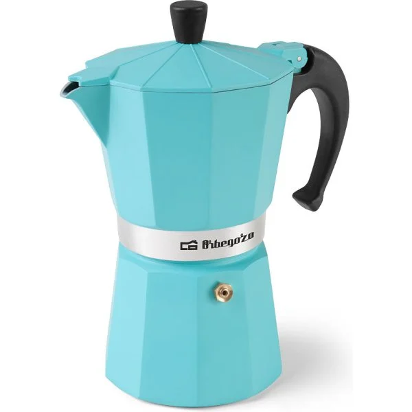 Cafetera italiana Orbegozo KFV 945 9 Tazas Aluminio Azul