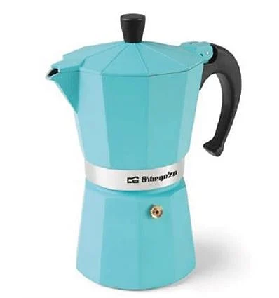 Cafetera italiana Orbegozo KFV 945 9 Tazas Aluminio Azul