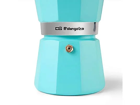 Cafetera italiana Orbegozo KFV 945 9 Tazas Aluminio Azul