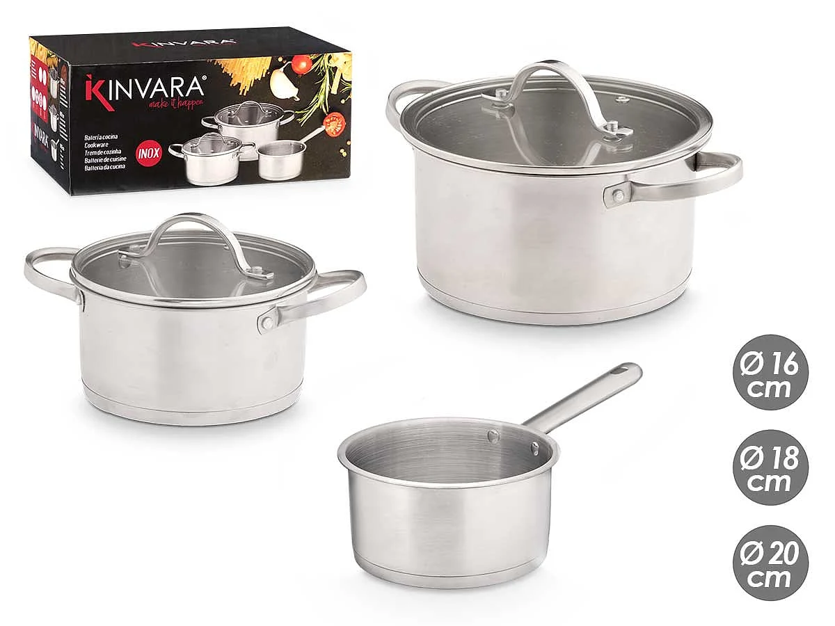 Batería Kinvara Conina 5 Piezas Inox