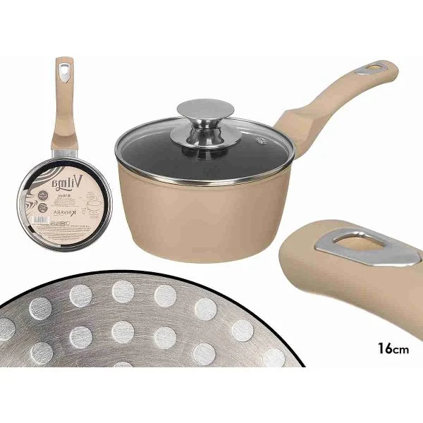 Cazo Kinvara 16 cm Aluminio Forjado Beige