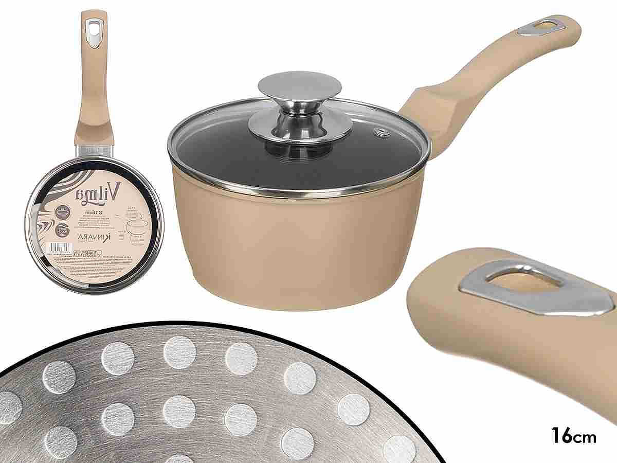 Cazo Kinvara 16 cm Aluminio Forjado Beige