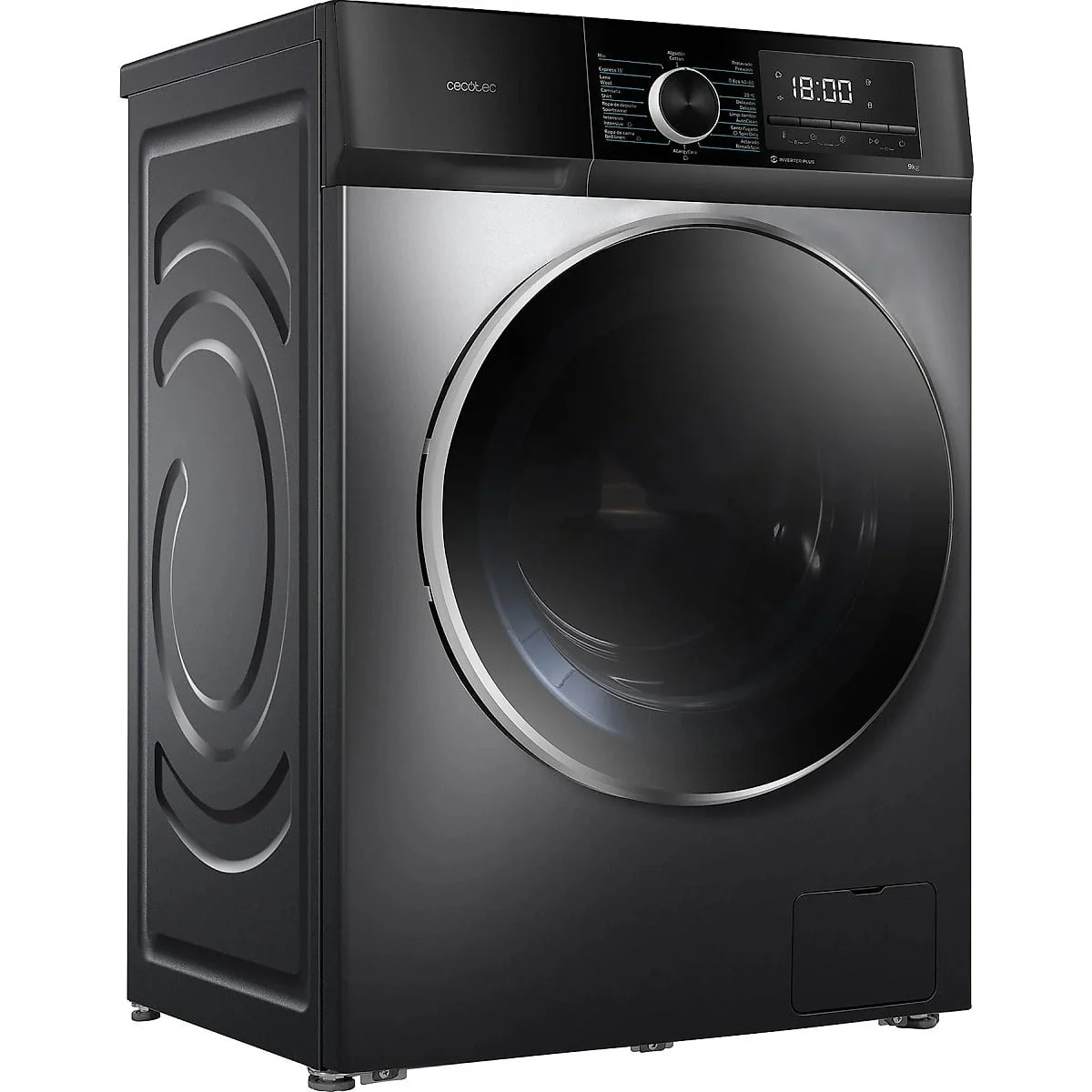 Lavadora Cecotec DressCode 12450 12 Kg 1400 rpm Inverter Dark Inox