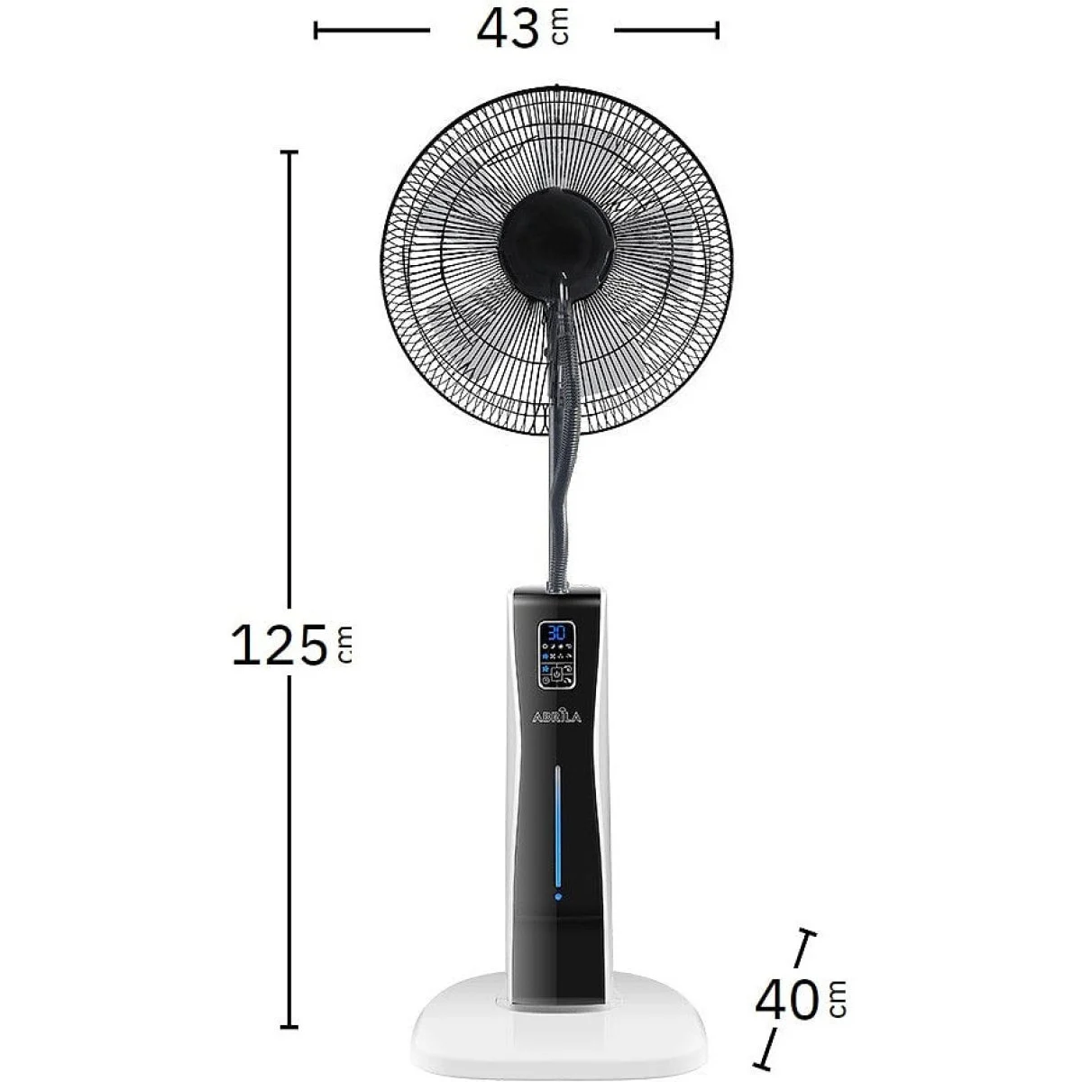 Ventilador Nebulizador Abrila Corvo Blanco/Negro 75W