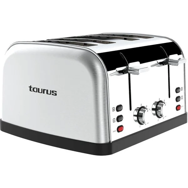 Tostador Taurus TO1900X 4 Rebanadas Inox Vintage