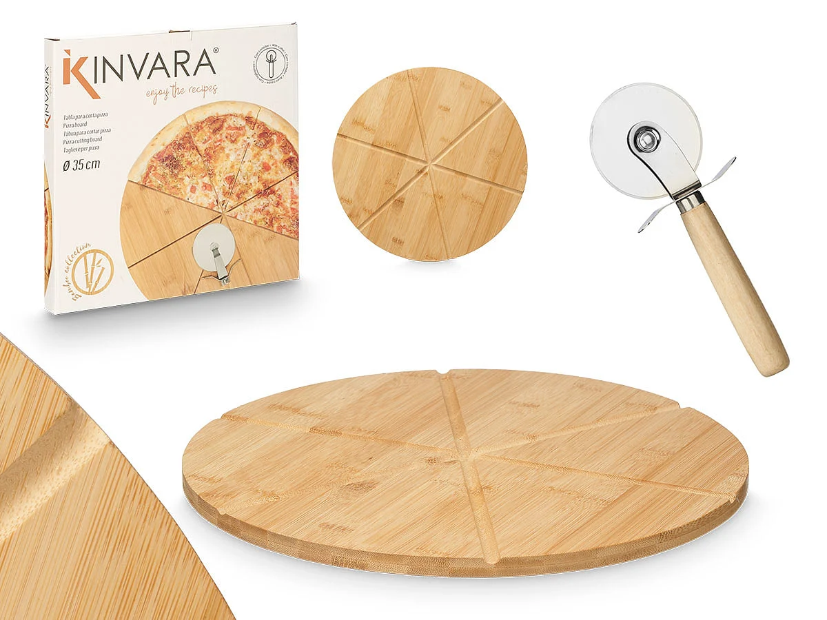 Set Tabla y Cortador de Pizza Kinvara
