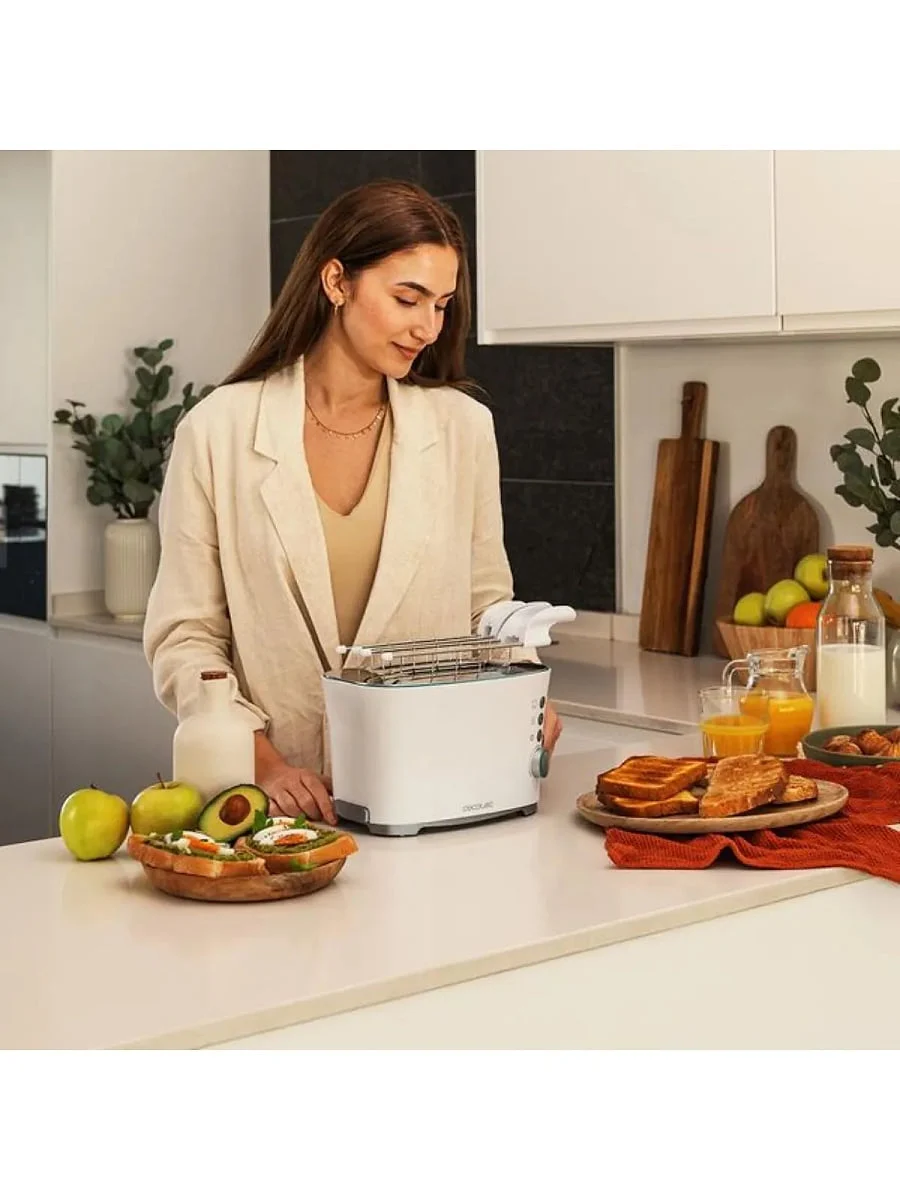 Tostador Cecotec Toast&Taste Double W Corto Blanco